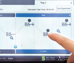 Simple-to-use, feature-rich touchscreen allows you to set up your runs with only the touch of a finger. Agilent- AriaMx touch screen